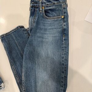 Classic Mid Wash Blue Denim Jeans